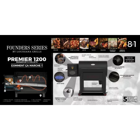 Barbecue à Pellets LG1200FP LOUISIANA 3 Barbecue à Pellets LG1200FP LOUISIANA