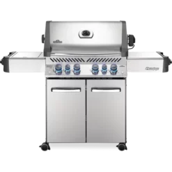 Napoleon Barbecue Gaz Naturel Prestige 500 Inox 4 Brûleurs + Sizzle Lateral + Brûleur Arriere