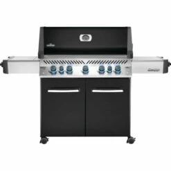 Napoleon Barbecue Gaz Prestige 665 NOIR 5 Brûleurs + Sizzle Lateral + Brûleur Arriére