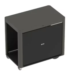 Desserte Achille Acier Gris Avec Rideaux & Roulettes - ENO