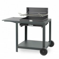 Grilloir + Chariot Vintage Montory Acier Ardoise 61 X 40