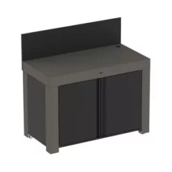 Meuble De Cuisine Acier Galvanise Gris Cargo FELIX 120 X 60 - ENO