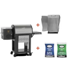 Pack + Barbecue à Pellets FL 800 Legacy LOUISIANA + 6 Accessoires -Barbecue Soldes Magasin pack barbecue a pellets fl 800 legacy louisiana housse 2 sacs de pellets 2