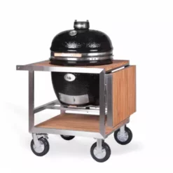Barbecue Ceramique Kamado MONOLITH Pro 2.0 Noir Sur Chariot Buggy