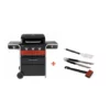 Pack + Barbecue Hybride Gaz & Charbon Gas2Coal 330 2.0 3 Brûleurs + Set D'ustensiles -Barbecue Soldes Magasin pack barbecue hybride gaz charbon gas2coal 330 20 3 bruleurs set d ustensiles