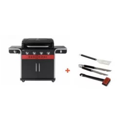 Pack + Barbecue Hybride Gaz & Charbon Gas2Coal 440 2.0 4 Brûleurs + Set D'accessoires