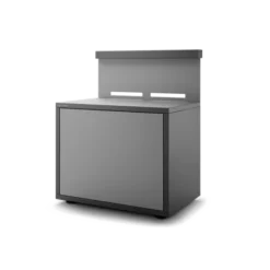 Support Plancha Acier Ferme Noir Et Gris Mat