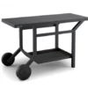 Table Roulante Acier Noir Pour Plancha Tra N